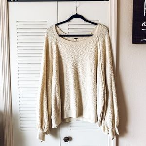 Free People Cream Found My Friend Pullover